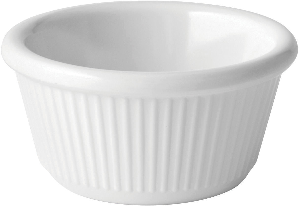 Fluted White Ramekin 3oz (9cl) - JMP211-000000-B01012 (Pack of 12)